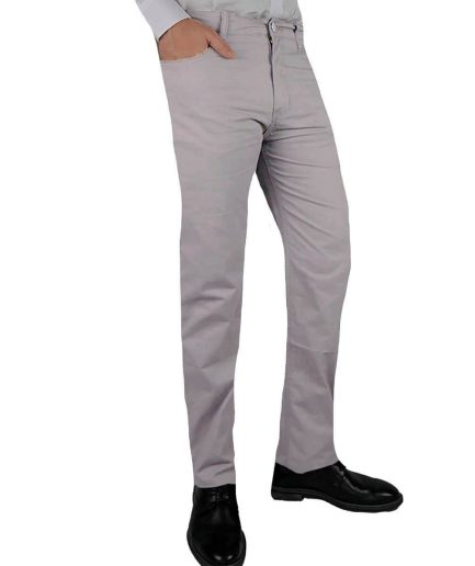 Ανδρικό παντελόνι πεντάτσεπο Lt. Grey S/S