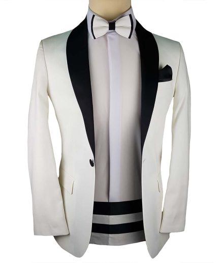 Ανδρικό Γαμπριάτικο Κοστούμι DS Λευκό