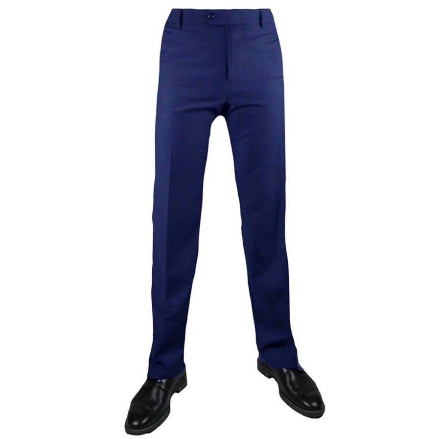 Ανδρικό παντελόνι υφασμάτινο Μπλε Ρουά