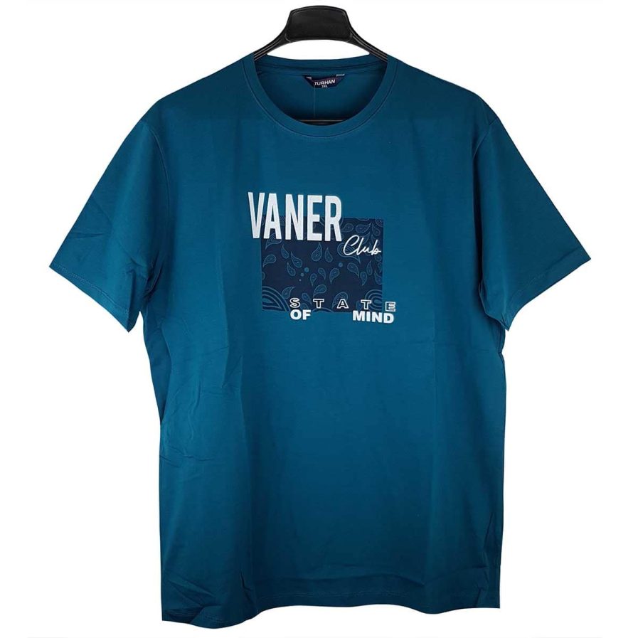 Ανδρικό T-Shirt Vaner Petrol Big Size