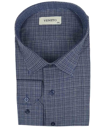Ανδρικό πουκάμισο Veneto Checkered Μπλε