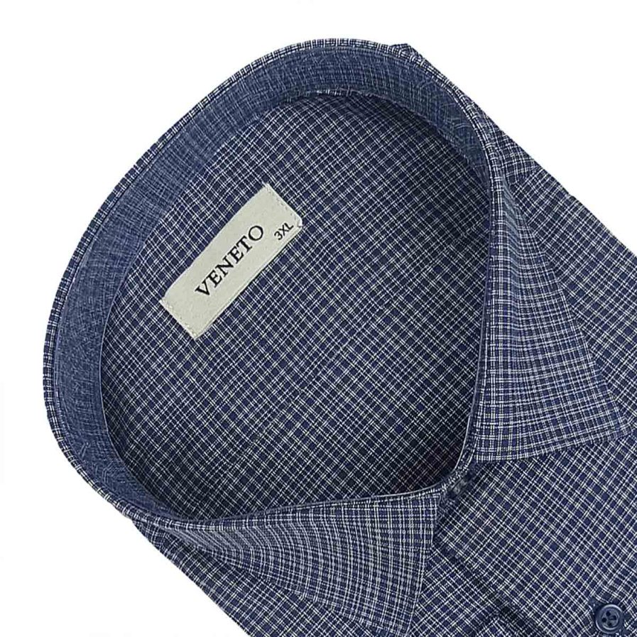 Ανδρικό πουκάμισο Veneto Checkered Μπλε
