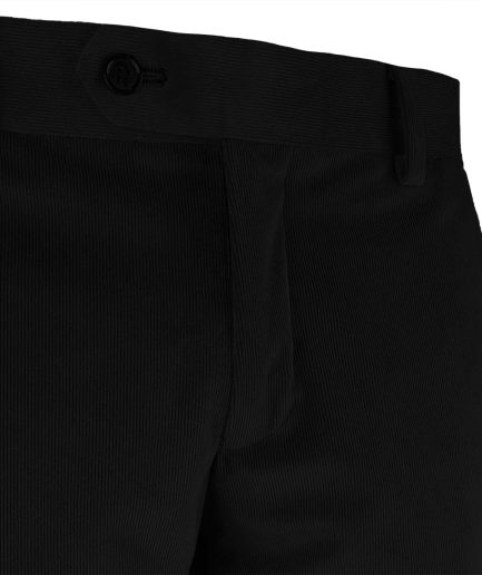 Ανδρικό παντελόνι κοτλέ LU Μαύρο