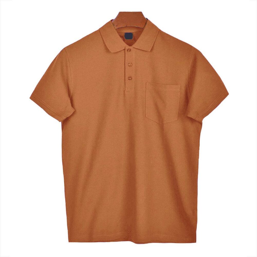 Ανδρική μπλούζα πολο πικέ G518 Cinnamon