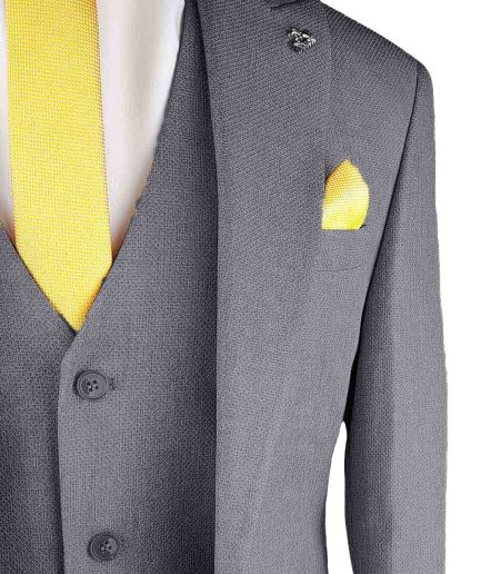 Ανδρικό Κοστούμι 3-Piece Diagonal Grey Raf