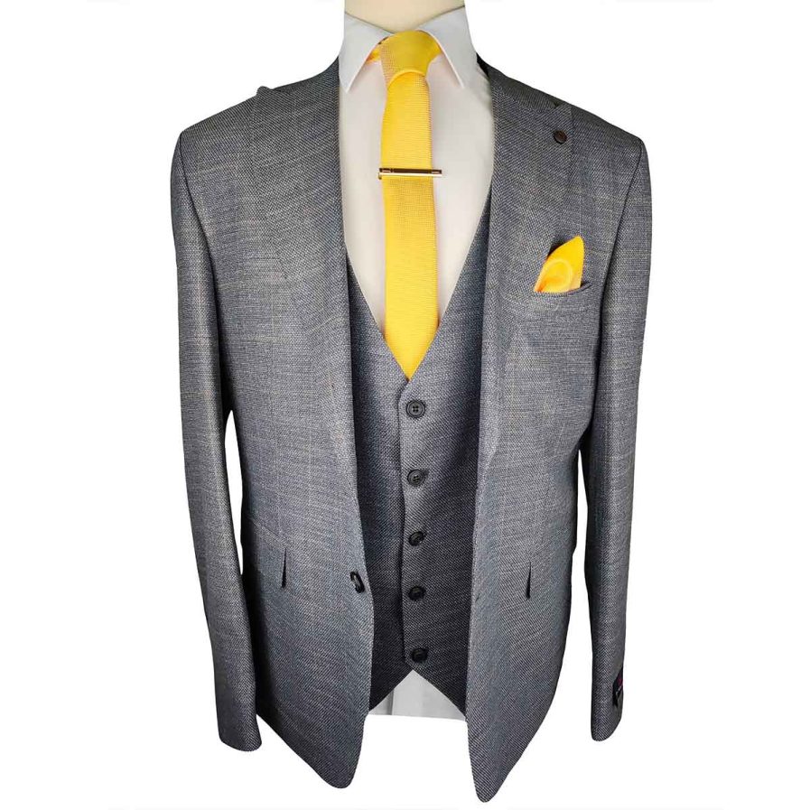 Ανδρικό Κοστούμι 3-Piece RMZ Checkered Grey