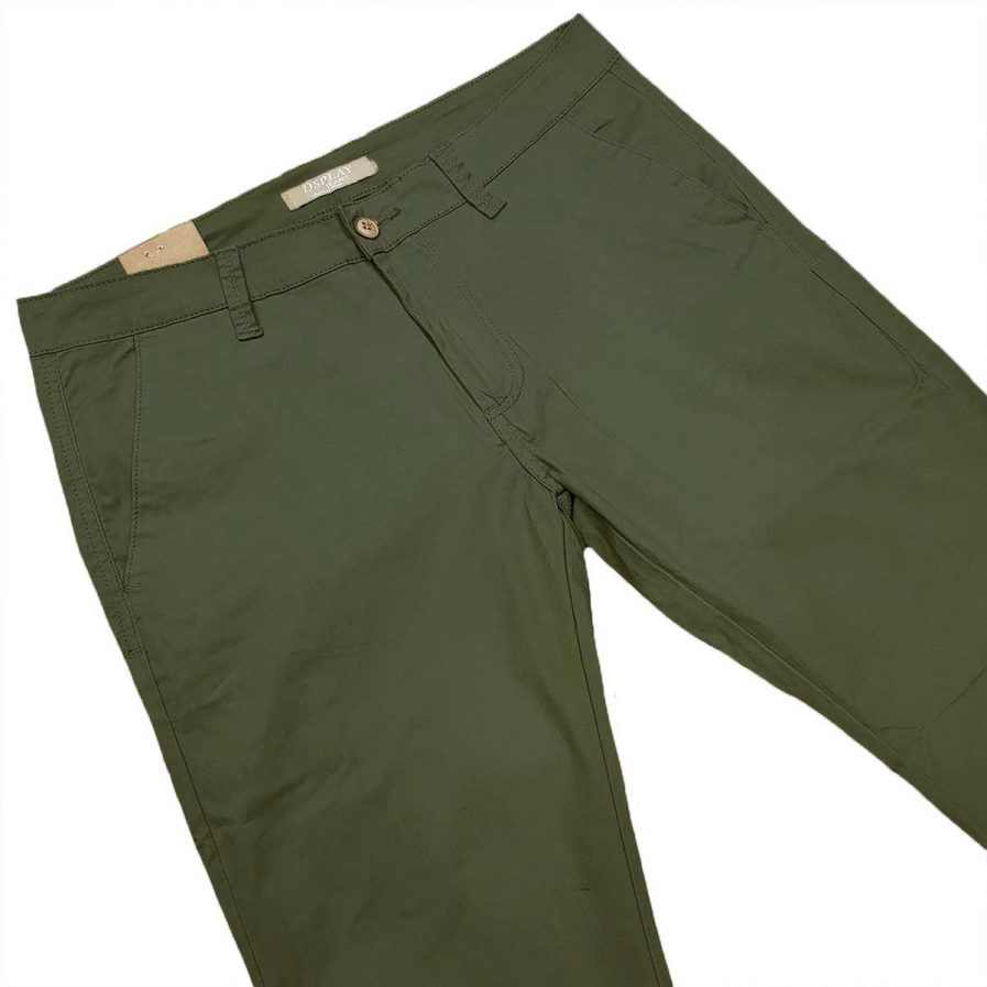 Ανδρικό παντελόνι chinos DS126 Green