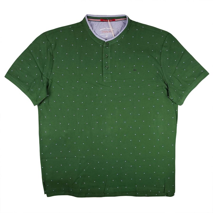 Ανδρικό T-Shirt Dsplay Μάο Dots Green Big Size
