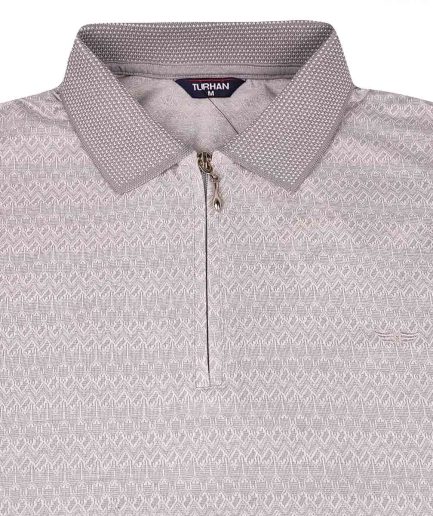 Ανδρική Μπλούζα Πόλο Φερμουάρ TRH308 Grey