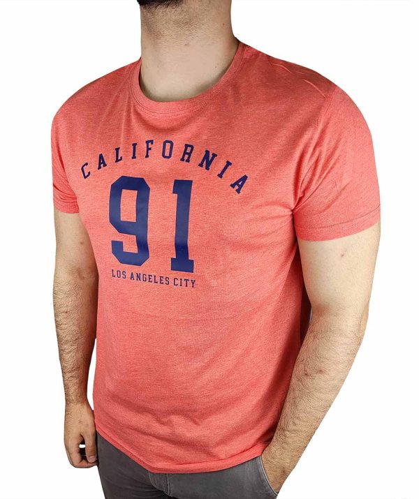 Ανδρικό T-Shirt California 91 Salmon