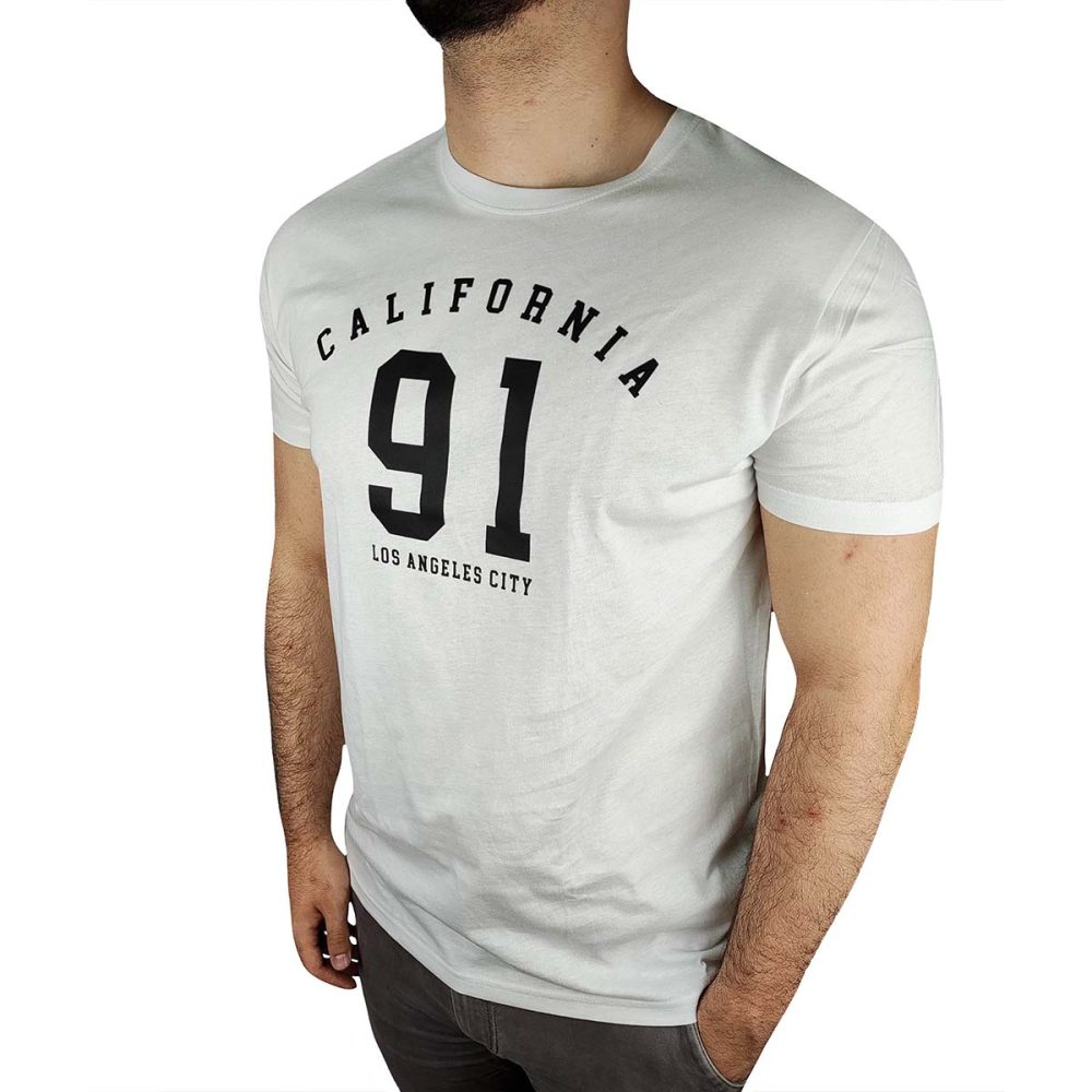 Ανδρικό T-Shirt California 91 White